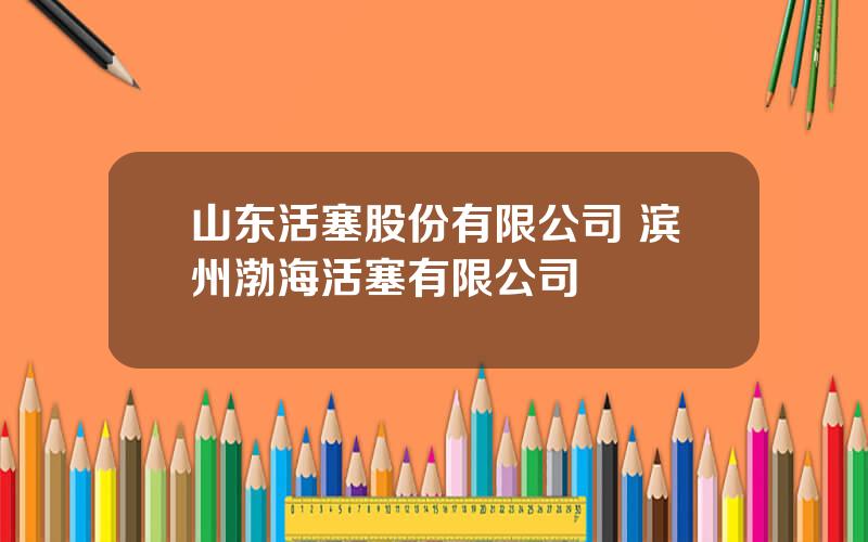 山东活塞股份有限公司 滨州渤海活塞有限公司